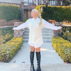 NWT Windsor White Cable Knit Top